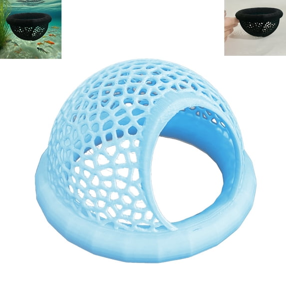 Hollow Floating Aquarium Cave Fish Shrimp Hiding Rest Shelter Floating Resting Platform Ornament for Fish Tank Decor