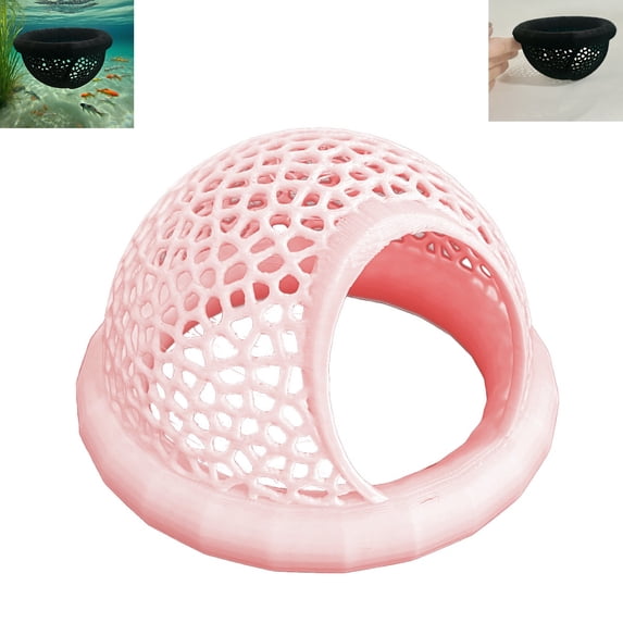 Hollow Floating Aquarium Cave Fish Shrimp Hiding Rest Shelter Floating Resting Platform Ornament for Fish Tank Decor