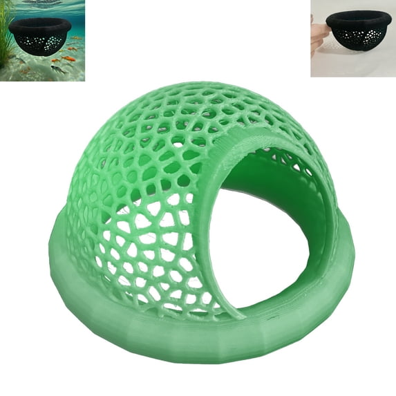 Hollow Floating Aquarium Cave Fish Shrimp Hiding Rest Shelter Floating Resting Platform Ornament for Fish Tank Decor