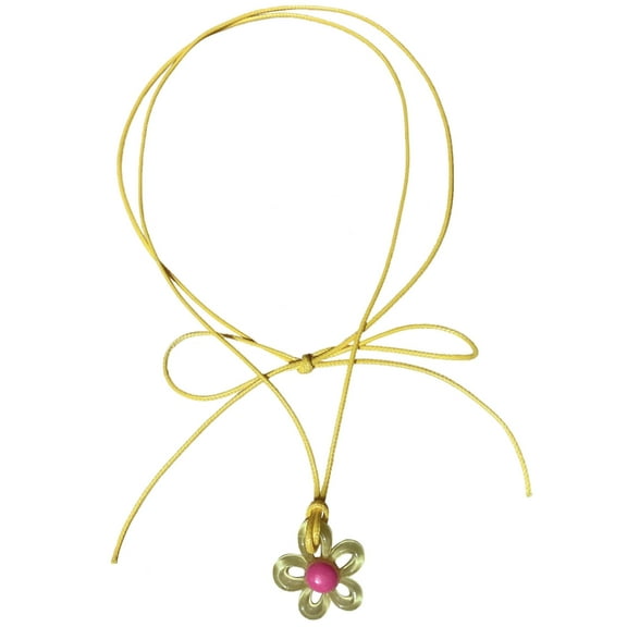 Hollow Flower Choker Elegant Floral Collar Necklace Acrylic Flower Clavicle