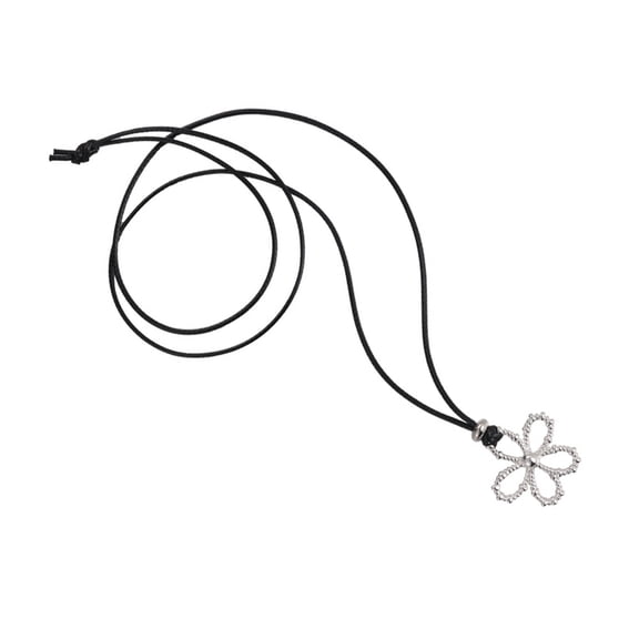 Hollow Flower Clavicle Chain for Women Customizable Length Sturdy Alloy