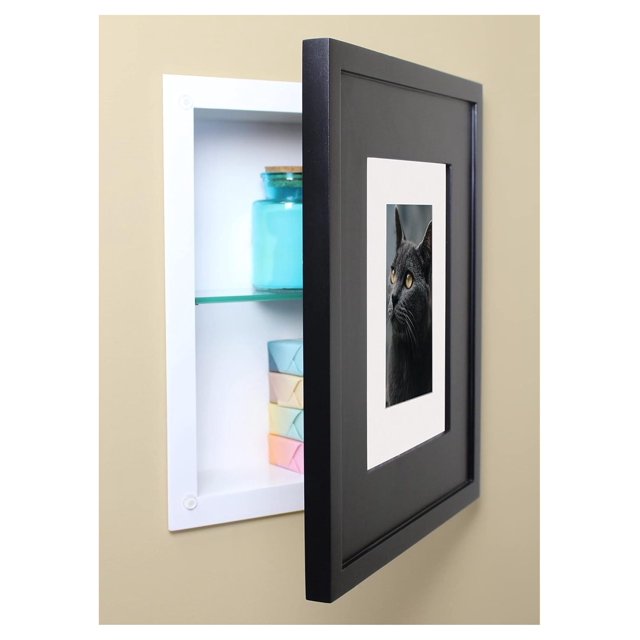 Hollow Furnishing 11x14 Recessed Medicine with Picture Frame
