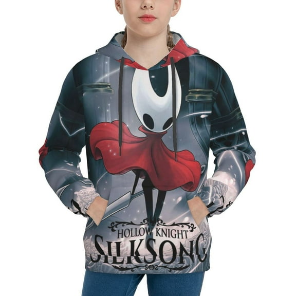 Hollow Game Kni-ght Silksong Youth Hoodies Sweatshirts Pullover Long Sleeves Hooded Graphic Sweaters