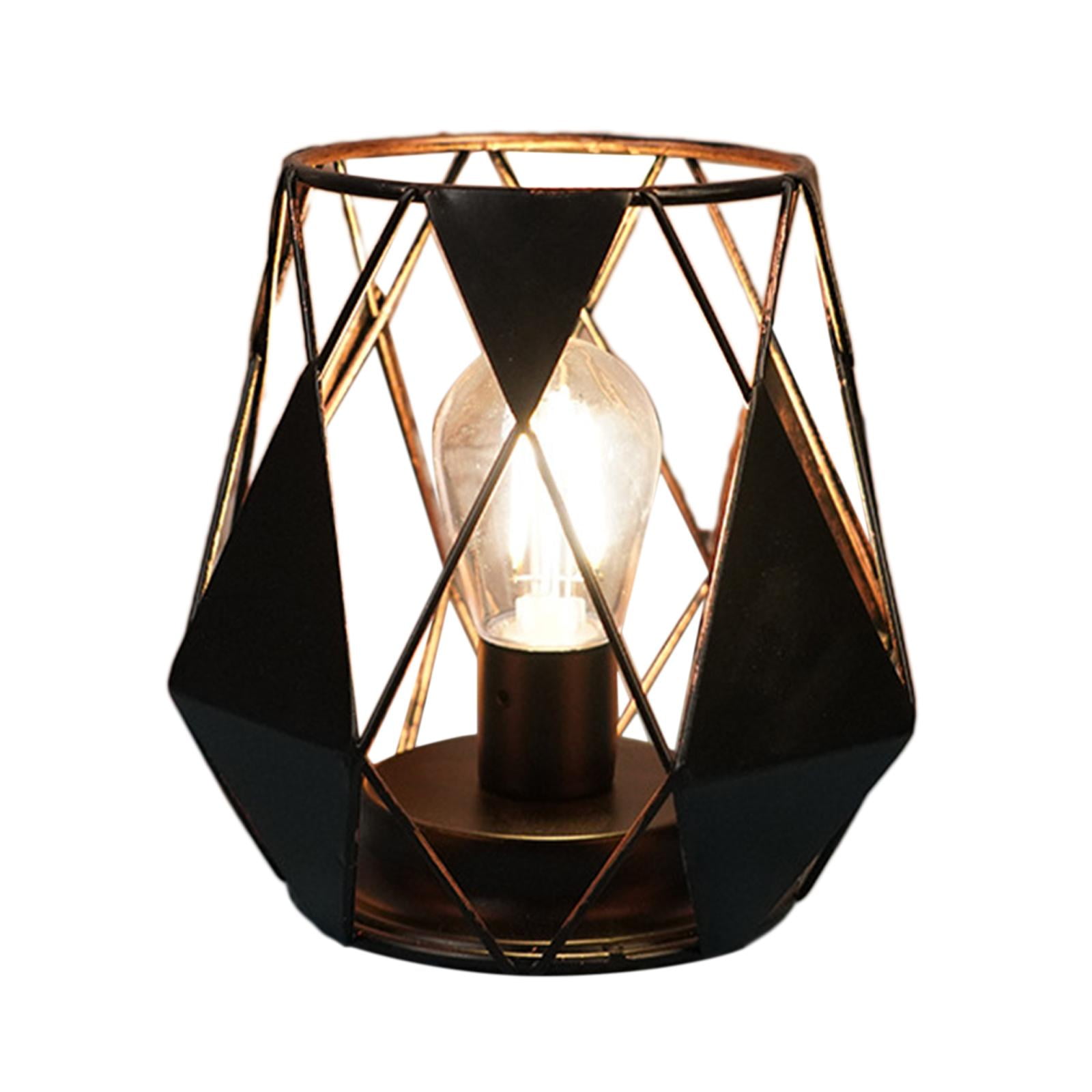 Hollow Geometry Table Lamp LED Night Light Bedside Fixture with Bulb ...