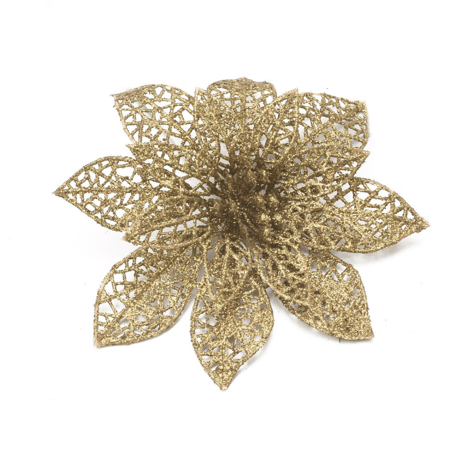 Hollow Gold Powder Christmas Flowers Christmas Wreath Rattan DIY