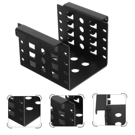 Black Metal Hollow Hard Drive Storage Bracket Tray Compatible with 2.5 Inch and 3.5 Inch HDD SSD