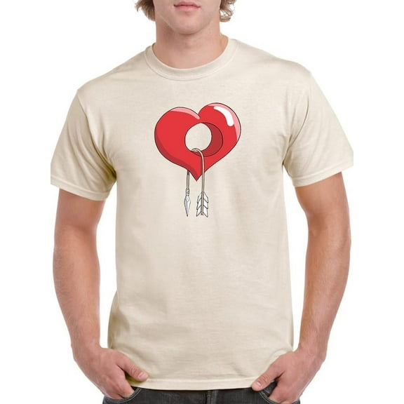 Hollow Heart T-Shirt Men -Engin Selcuk Designs, Male Small