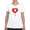 thumbnail image 1 of Hollow Heart T-Shirt Women -Engin Selcuk Designs, Female 4X-Large, 1 of 4