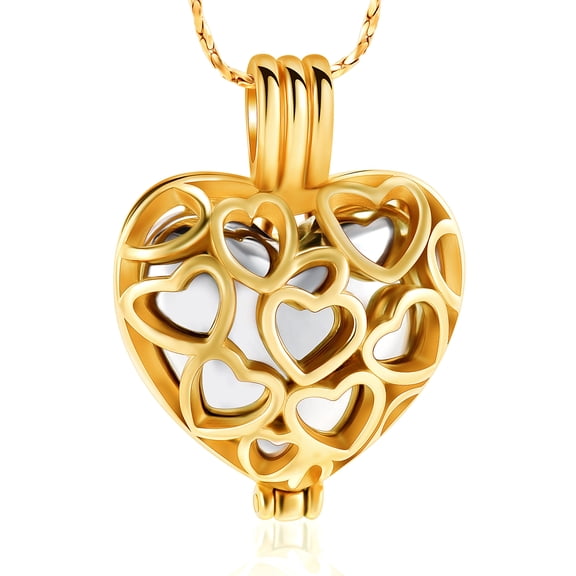 Hollow Heart Urn Cremation Jewelry for Ashes - Heart Pendant Memorial Urn Necklace Ashes Holder Personalized Customization Keepsake Urn