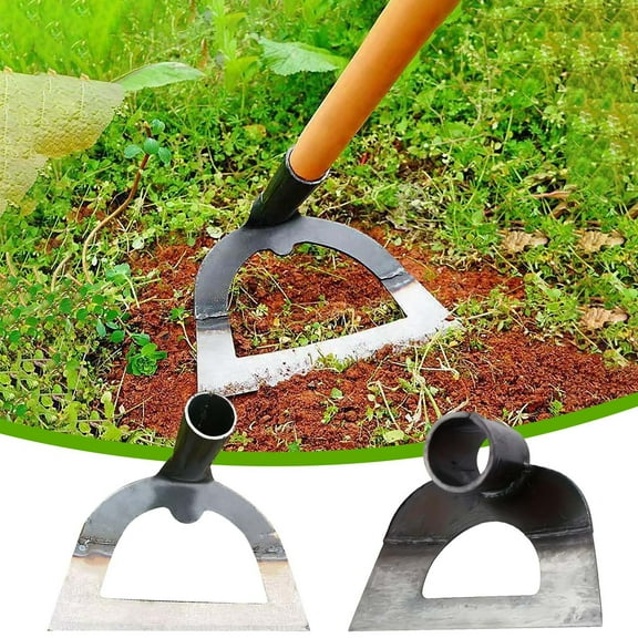 Hollow Hoe, Thickened Forged Saw Blade Steel Hoe for Weeding and Planing, Professional Agricultural Hardware, Durable Manganese Steel Hoe for Efficient Farming and Gardening Maintenance, by UKHCCC