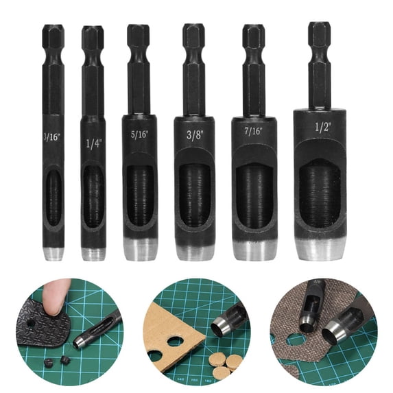 Hollow Hole Punches Effortless Punching Set For Electric Drill Perfect For Leather Paper And Synthetic Materials! 4# Fangkenuo