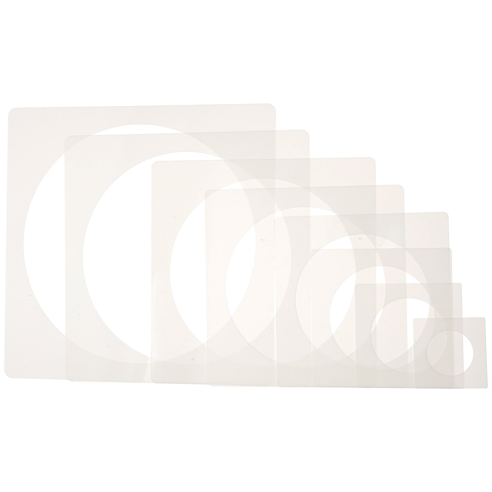 Hollow Inkjet Template Circle Stencils Cake Pops Mold Round Drawing Templates 8 Pcs