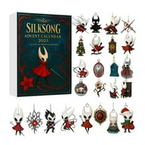 Hollow Knights Silksong Advent Calendar 2025, 24 Days Christmas Countdown, 2D Acrylic Hanging Decor for Christmas Tree, Holiday Advent Calendar for Game Lover