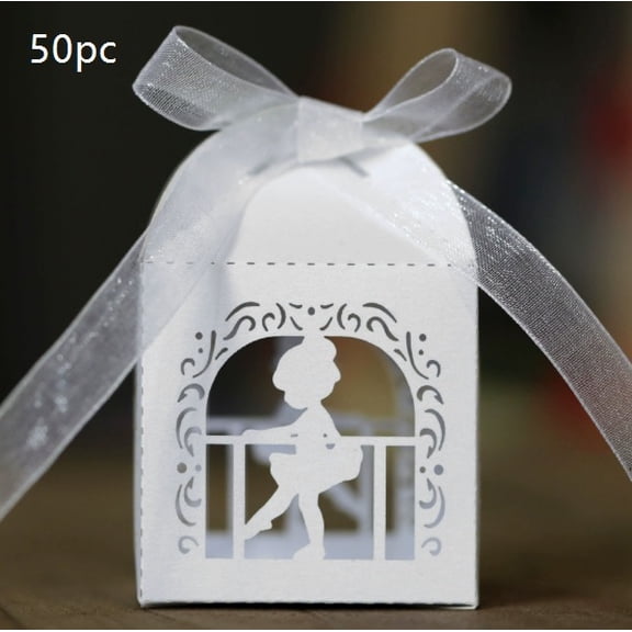 Hollow Kraft Paper Dancing Girl Candy Box - Exquisite Wedding Party Favor Packaging