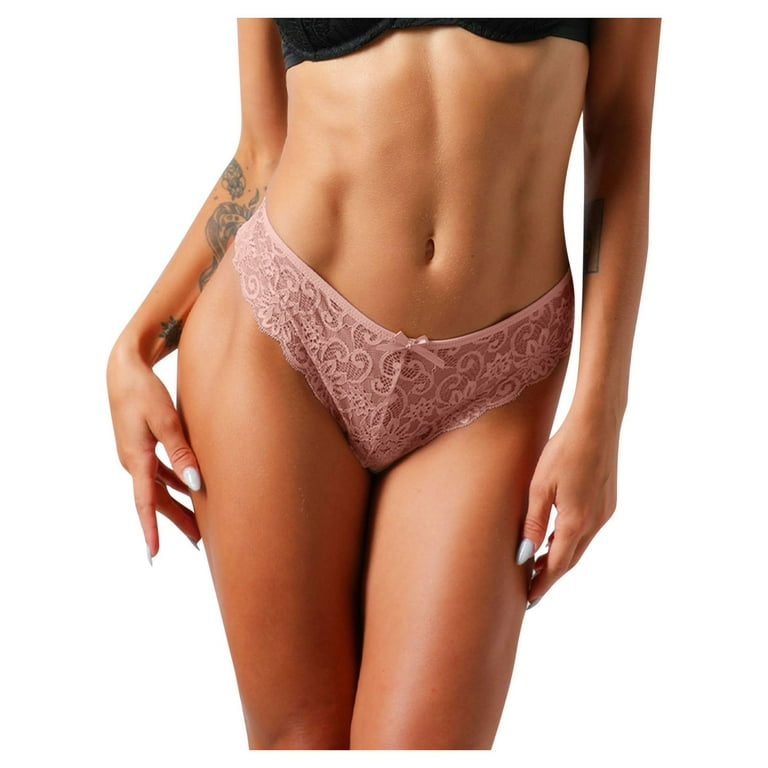 Hollow Lace Panty Lace-up Crochet Underwear For Women Panties Out 