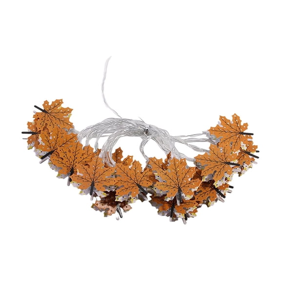 Hollow Maple Leaf String Lights, Usb Led Warm White Fall Fairy Lights for Thanksgiving Holiday Party Table Mantel Decor Yellow