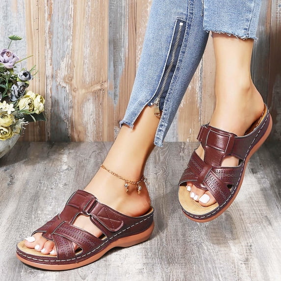 Hollow Mesh Flat Sandals for Women Rhinestone Open Toe Flip-Flops Sandal Summer Ankle Boots Sandals Shoes