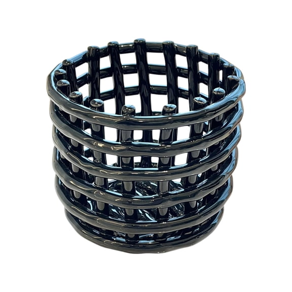 Hollow Mesh Storage Bucket Desktop Organizer for Makeup Brushes Toothpaste and Bathroom Toiletries Plastic Storage Shelf, 3.9 Inches