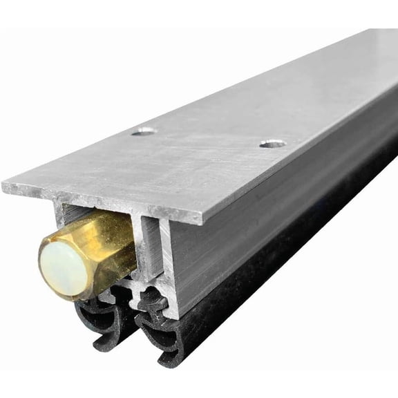 Hollow Metal Standard Concealed Automatic Door Bottom with Double Silicone Solid Rubber Extrusion (7553MA), SMS #6 x 1/2'' supplied, (1-3/8'' W x 3/4'' H x 42'' L)