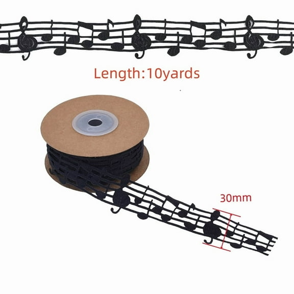 Hollow Music Note Ribbon for Crafts, Clothing Trim, Wrapping, Wedding and Party Decoration Supplies