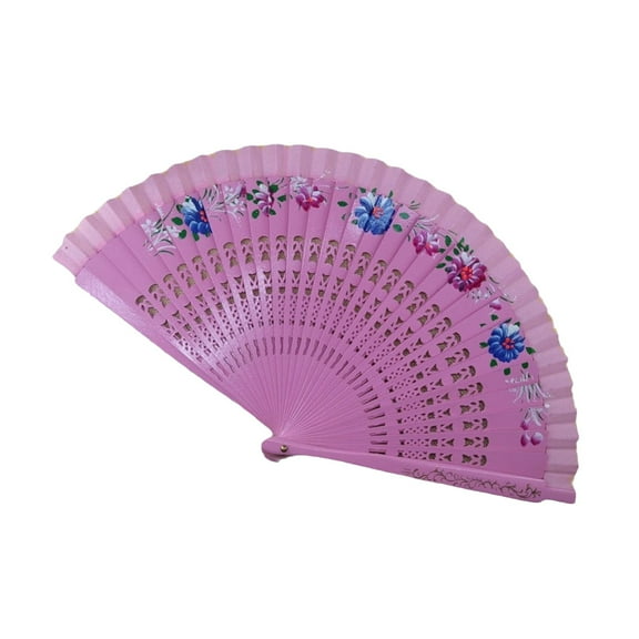 Hollow Out Fan - Spanish Wooden Folding Fan Fodable Hand Fan Handheld Fan Prop for Wedding Dancing