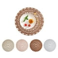 thumbnail image 1 of Hollow Out Place Mats Washable Easy to Clean Round Placemats Heat Resistant Dining Table Mats for Party Wedding Holiday Decoration, 1 of 8