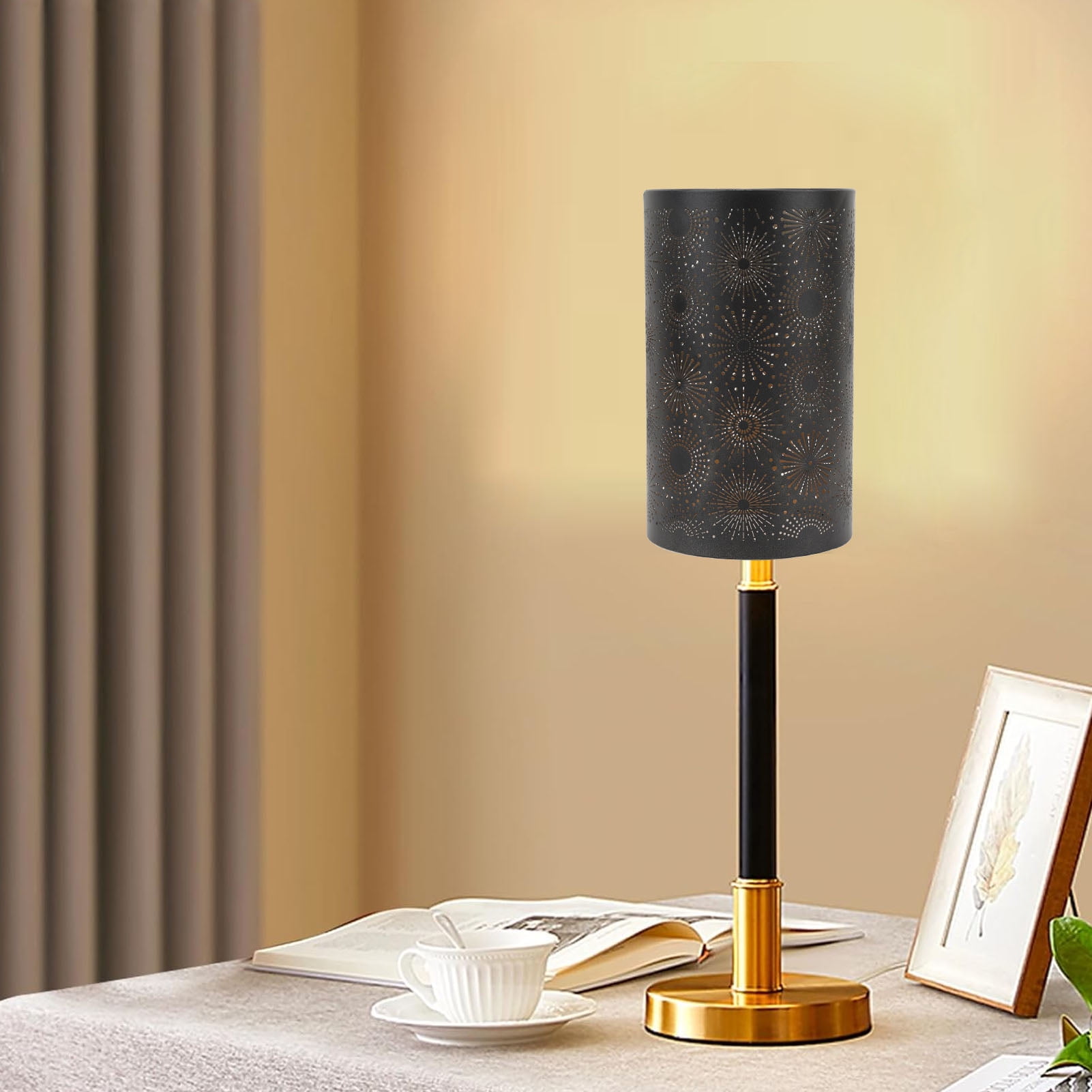 Hollow Pattern Iron Lampshade, Creates Cozy Ambient Lighting, Fits ...