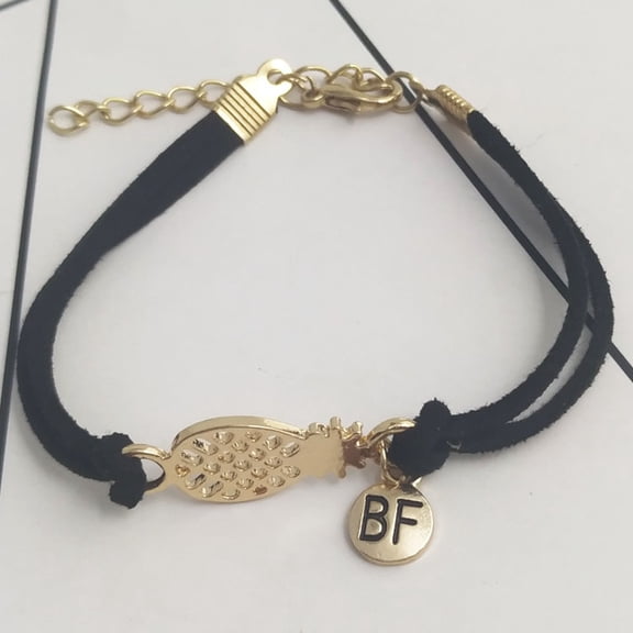 Hollow Pineapple Letter BF Double-layer Bracelet