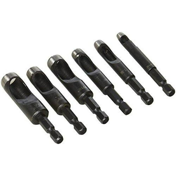 Hollow Punch Set for Drills and Drill Presses, Pack of 6