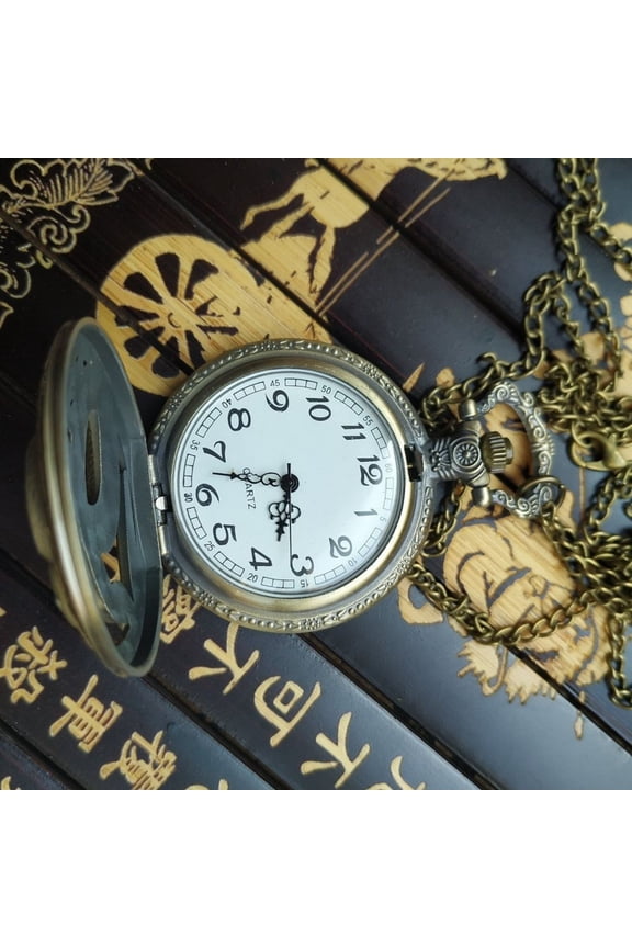 Hollow Snake Pocket Watch Vintage Zodiac Design Quartz Pendant Clock Antique Animal Timepiece for Men Women Collectible