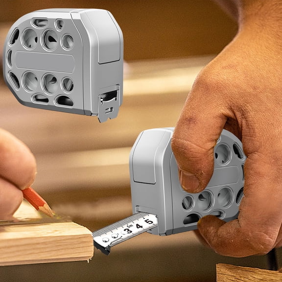 Hollow Stainless Steel Tape Measure Waterproof Drop-Resistant High-Precision with Auto Lock, Magnetic Bottom, Durable ABS Shell, Convenient Clip color