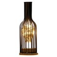 thumbnail image 1 of Hollow Out Table Lamp Night Light Iron Crafts Vintage Style Battery Powered Industrial Decorative Reading Lamp for Bedroom Study Room Office , Bottle 11x11x30cm, 1 of 8