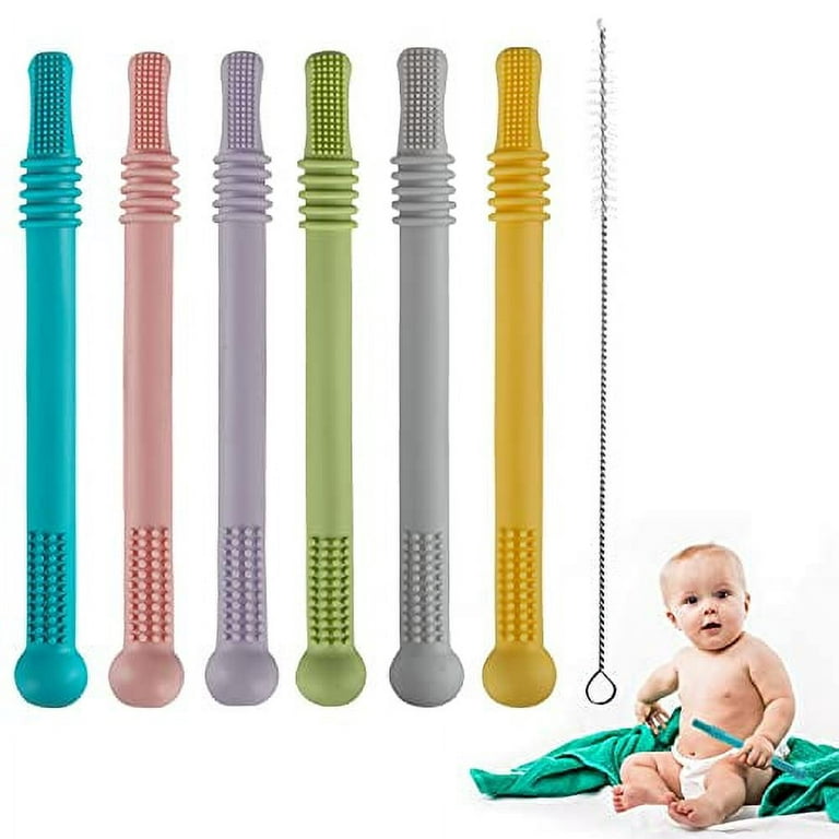 Baby Teething Toys for Newborn Infants (6-Pack) Freezer Safe Infant and  Toddler Silicone Teethers Soothe Babies Gums, Perfect Baby Gift