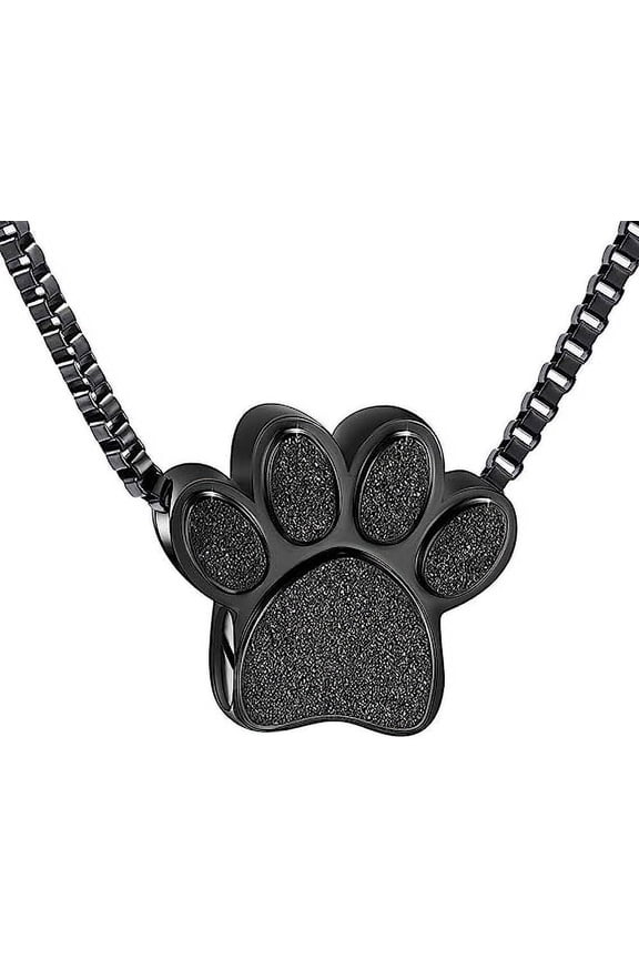Hollow Urn Cremation Jewelry for Ashes Pet Paw Print Urn Cremation Jewelry for Dog / Cat / Pet Memorial Jewelry Gifts Memorial Locket Ashes Urn Necklace