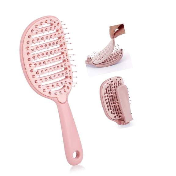 Hollow Volumizing Hair Comb With Foldable Auto Cleaning For Smoothing And Desiging