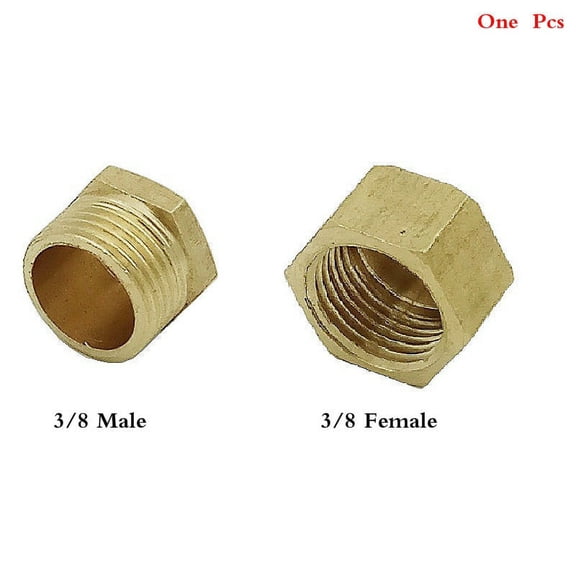 Hollow hex head pipe plugs,Copper 3/8" Male Female Thread M/F Brass Pipe Hex Head End Cap Plug Fitting Coupler Connector Adapter