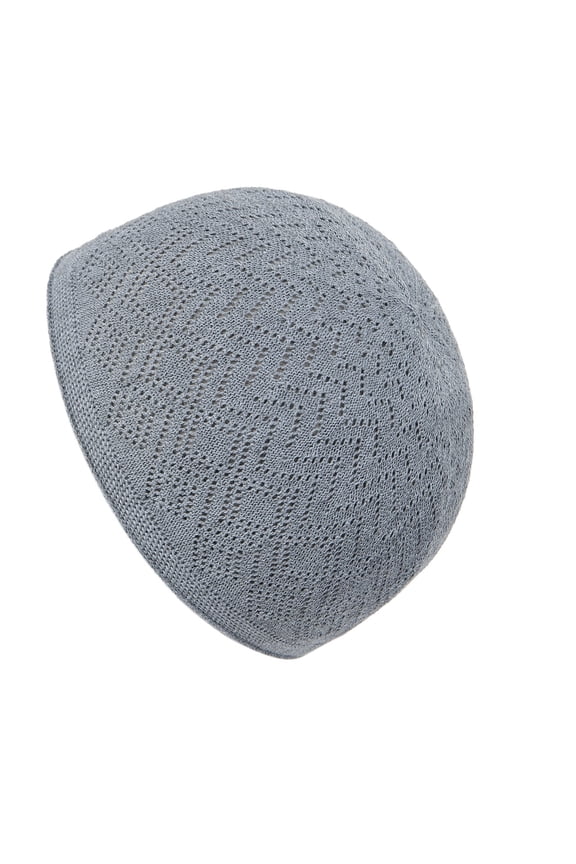 Hollow out Knit Kufi for Adult Teens Muslims Breathable Casual Hat Handmade Hollow out Pray Keep Traditional Pray Hat