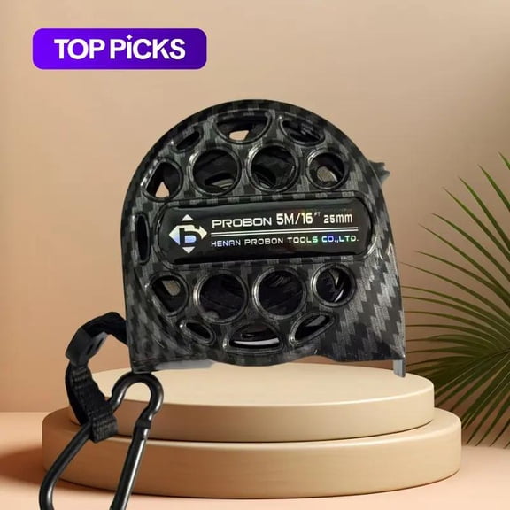 Hollow, thickened stainless steel measuring tape, imperial/metric single-sided measuring scale, waterproof, wear-resistant, with hook, durable.