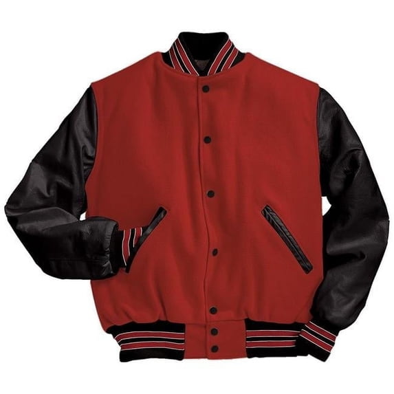 Holloway 224183.R16.3XL Varsity Jacket, Black & Light Gold - 3XL