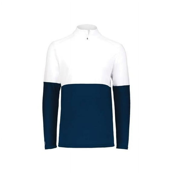 Holloway B22664354 Momentum Team Quarter-Zip Pullover, Iron & White - Medium