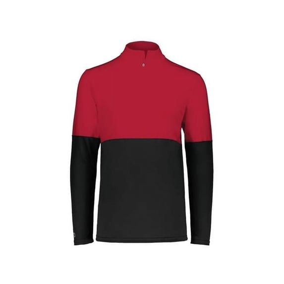 Holloway B22764104 Youth Momentum Team Quarter-Zip Pullover, Iron & White - Medium