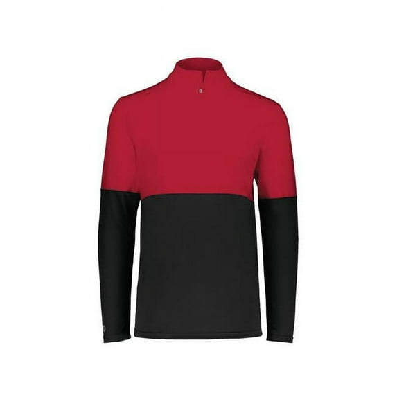 Holloway B22764675 Youth Momentum Team Quarter-Zip Pullover, Black & Purple - Large