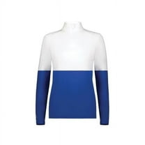 Holloway B22864135 Women Momentum Team Quarter-Zip Pullover, Royal & White - Large