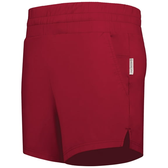 Holloway B24364707 Eco Revive Women Ventura Soft Knit Shorts, Scarlet - 2XL