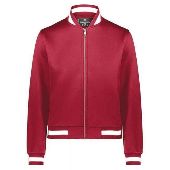 Holloway B24664706 Womens V-Street Full-Zip Jacket, Scarlet & White - Extra Large