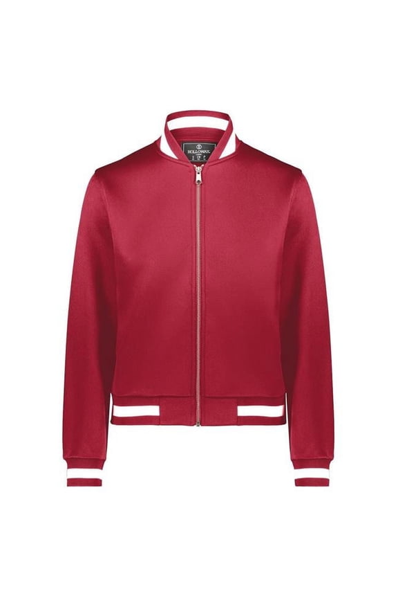 B24664706 Womens V-Street Full-Zip Jacket, Scarlet & White - Extra Large