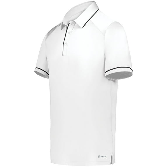 Holloway B31064004 CoolCore Polo Shirt, White & Black - Medium
