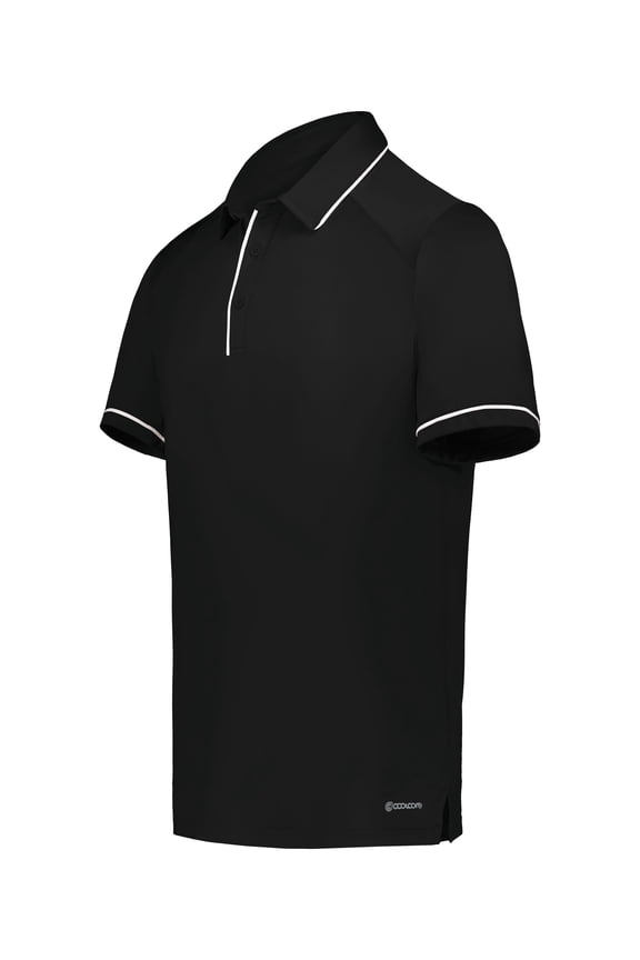 B31064504 CoolCore Polo Shirt, Black & White - Medium