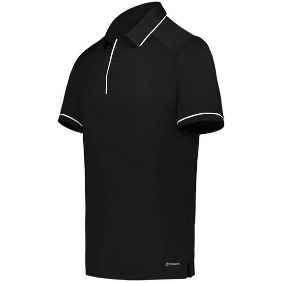 Holloway B31064505 CoolCore Polo Shirt, Black & White - Large