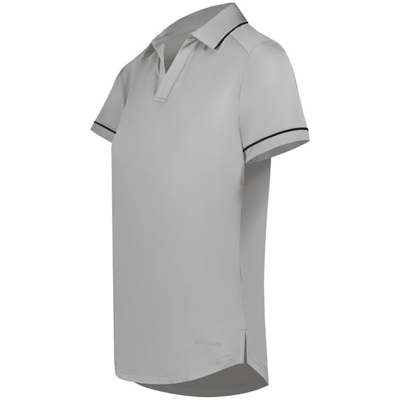 Holloway B31464024 CoolCore Polo Shirt for Women, Athletic Grey & Black - Medium